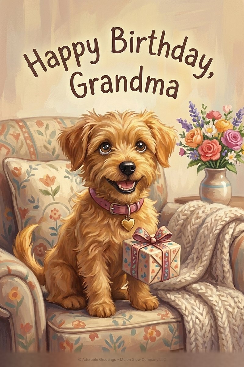Happy Birthday, Grandma greeting card by Adorable Greetings