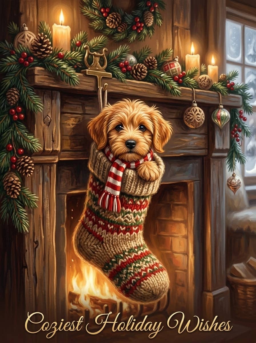 Christmas Stocking greeting card by Adorable Greetings