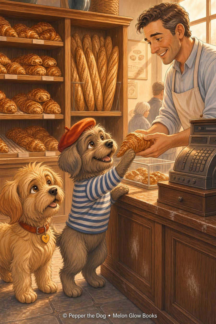 Croissants greeting card by Adorable Greetings