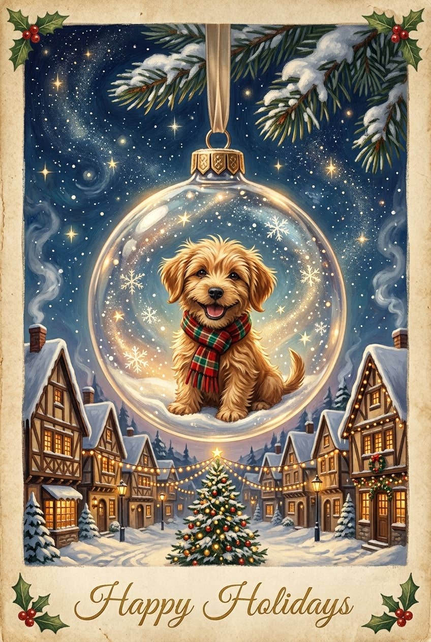 Happy Holidays greeting card by Adorable Greetings
