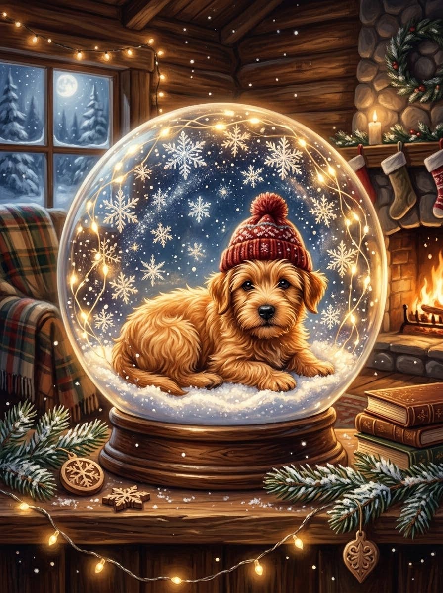 Snow Globe greeting card by Adorable Greetings