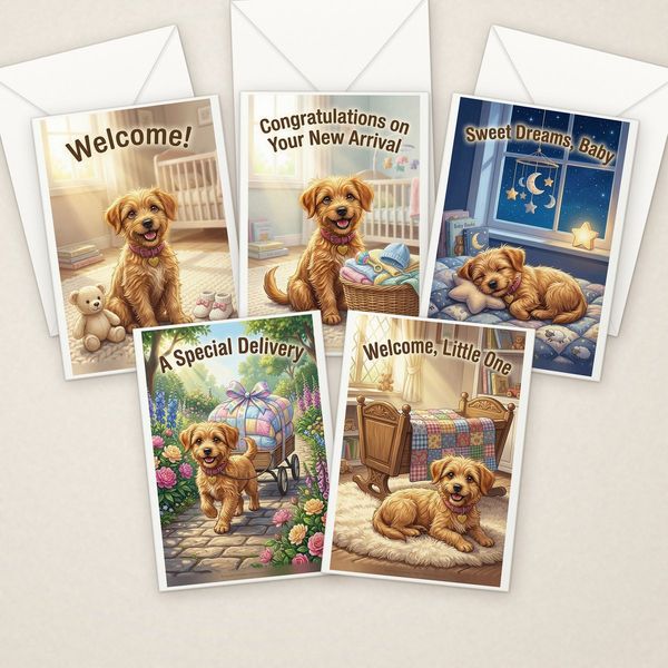 New Baby Pack: 30 Adorable Greeting Cards