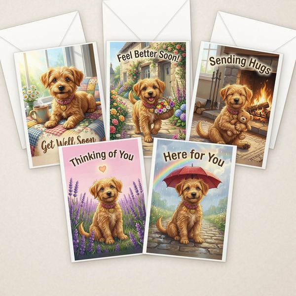Get Well Pack: 30 Adorable Greeting Cards