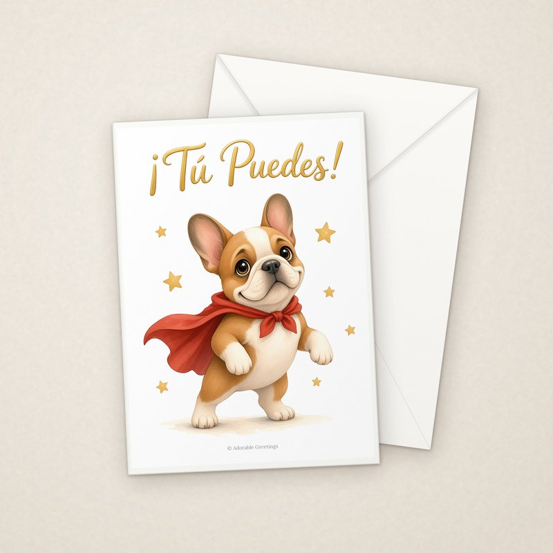 ¡Tú Puedes! (ESP-06) greeting card with envelope, Adorable Greeting Cards by Melon Glow Books