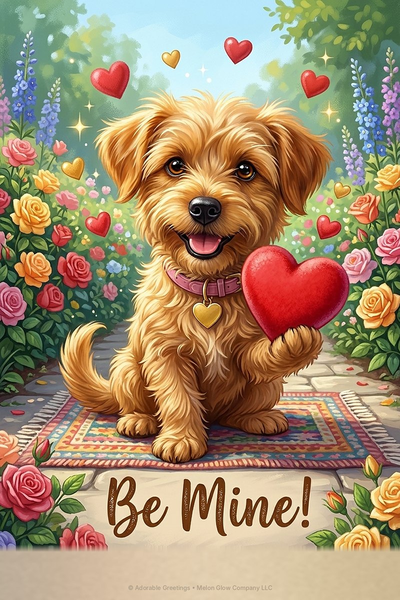 Be Mine greeting card by Adorable Greetings