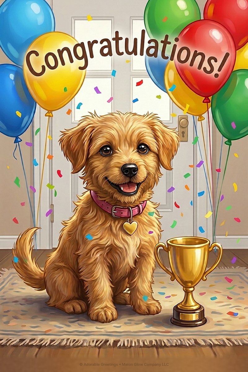 Congratulations! greeting card by Adorable Greetings