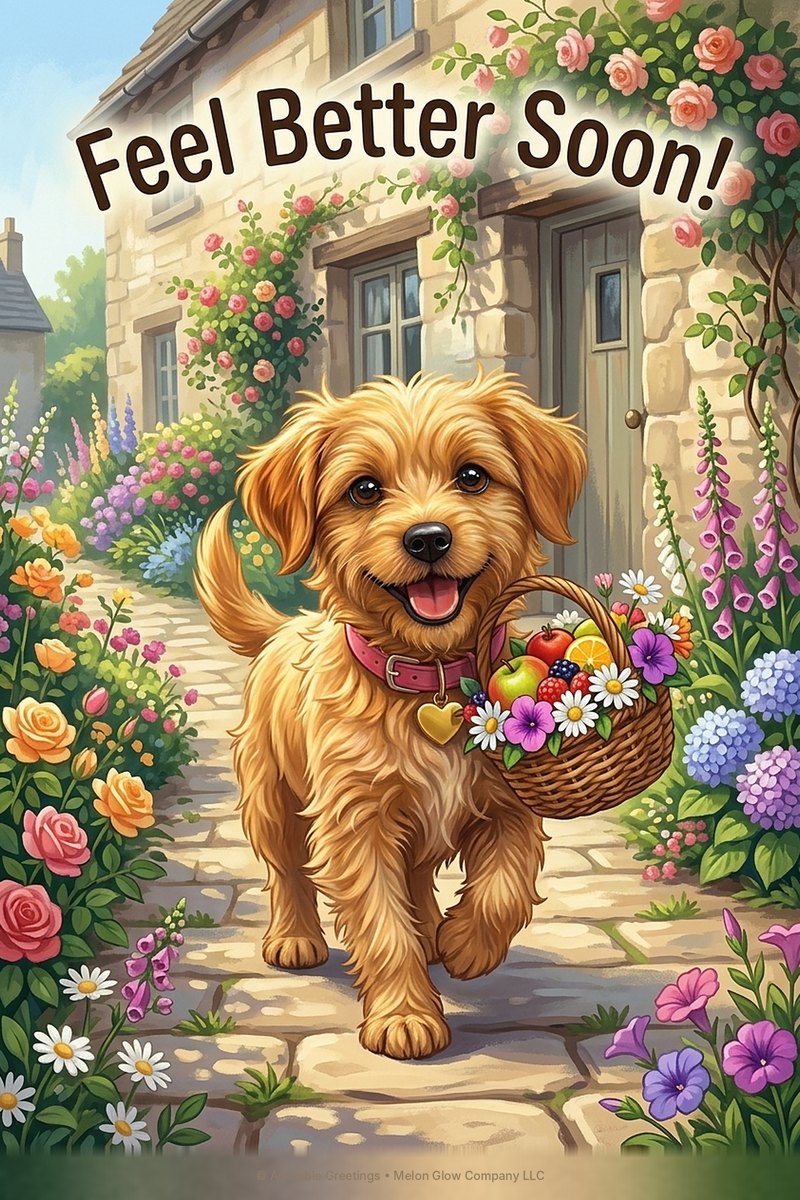 Feel Better Soon greeting card by Adorable Greetings