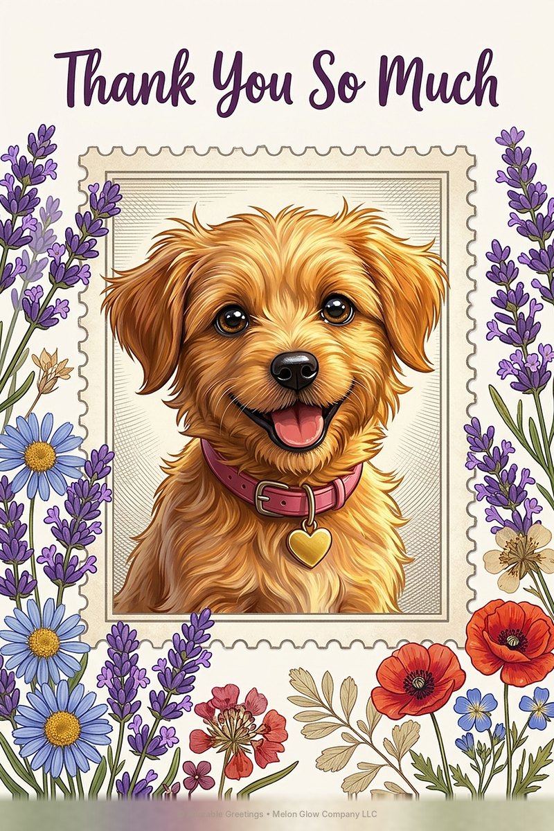 First Class Stamps greeting card by Adorable Greetings