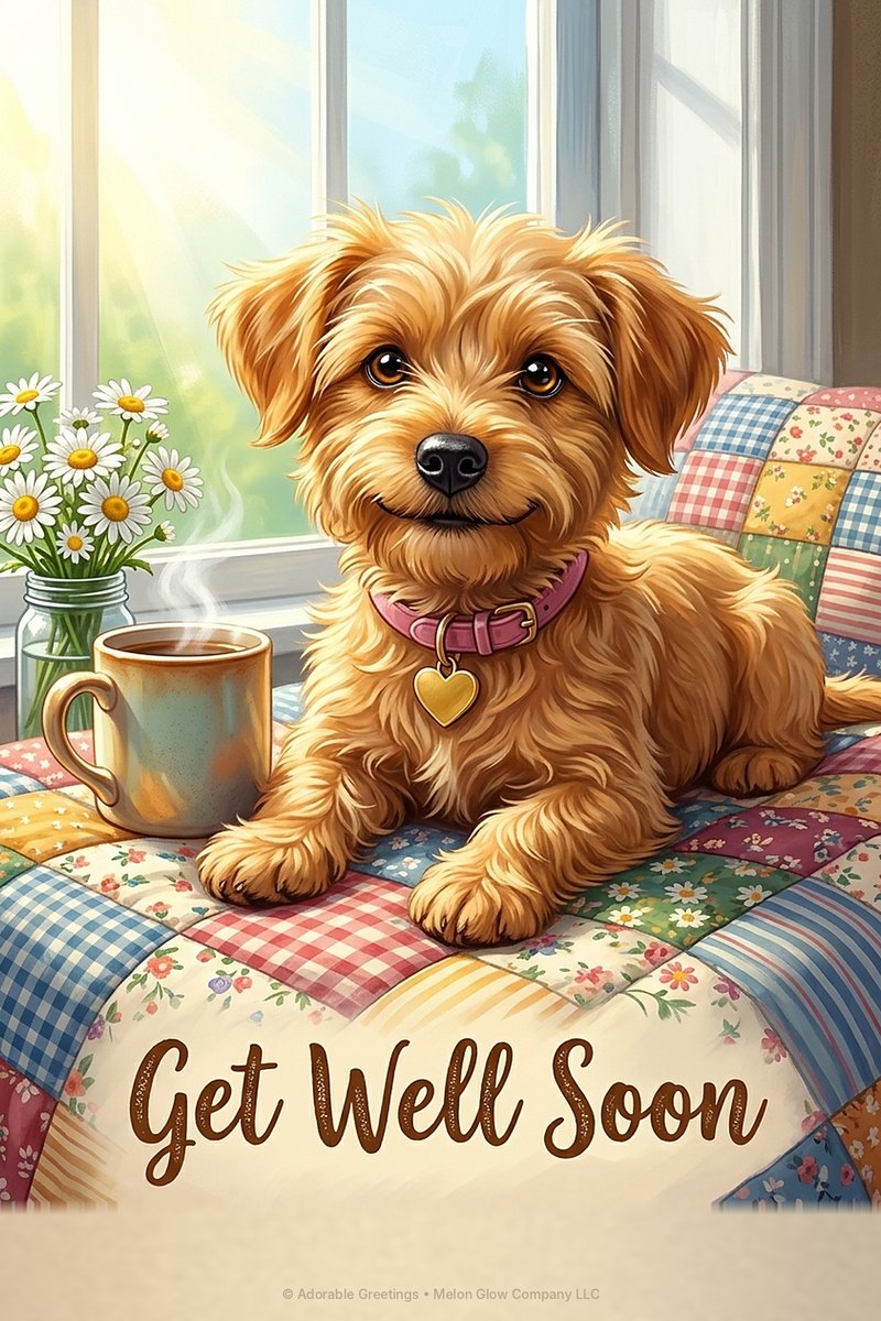 Get Well Soon greeting card by Adorable Greetings