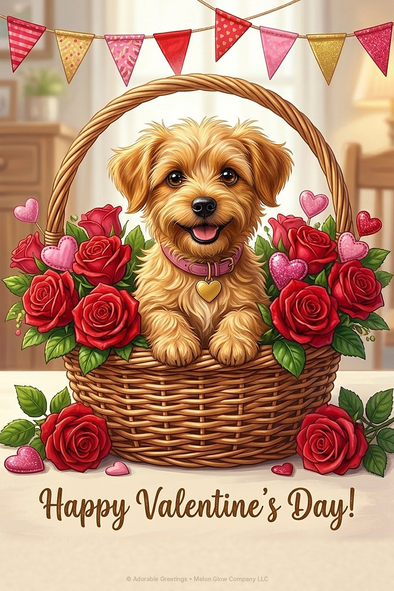 Happy Valentine&rsquo;s Day greeting card by Adorable Greetings