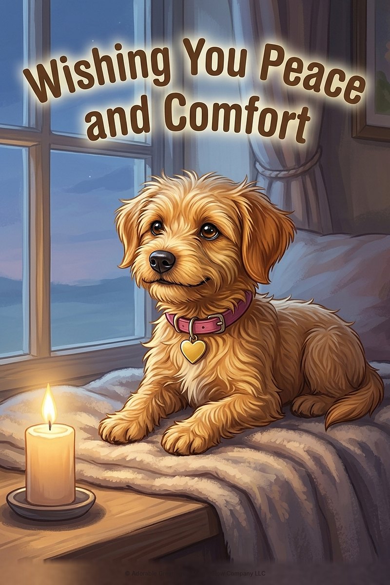 Wishing You Peace and Comfort greeting card by Adorable Greetings