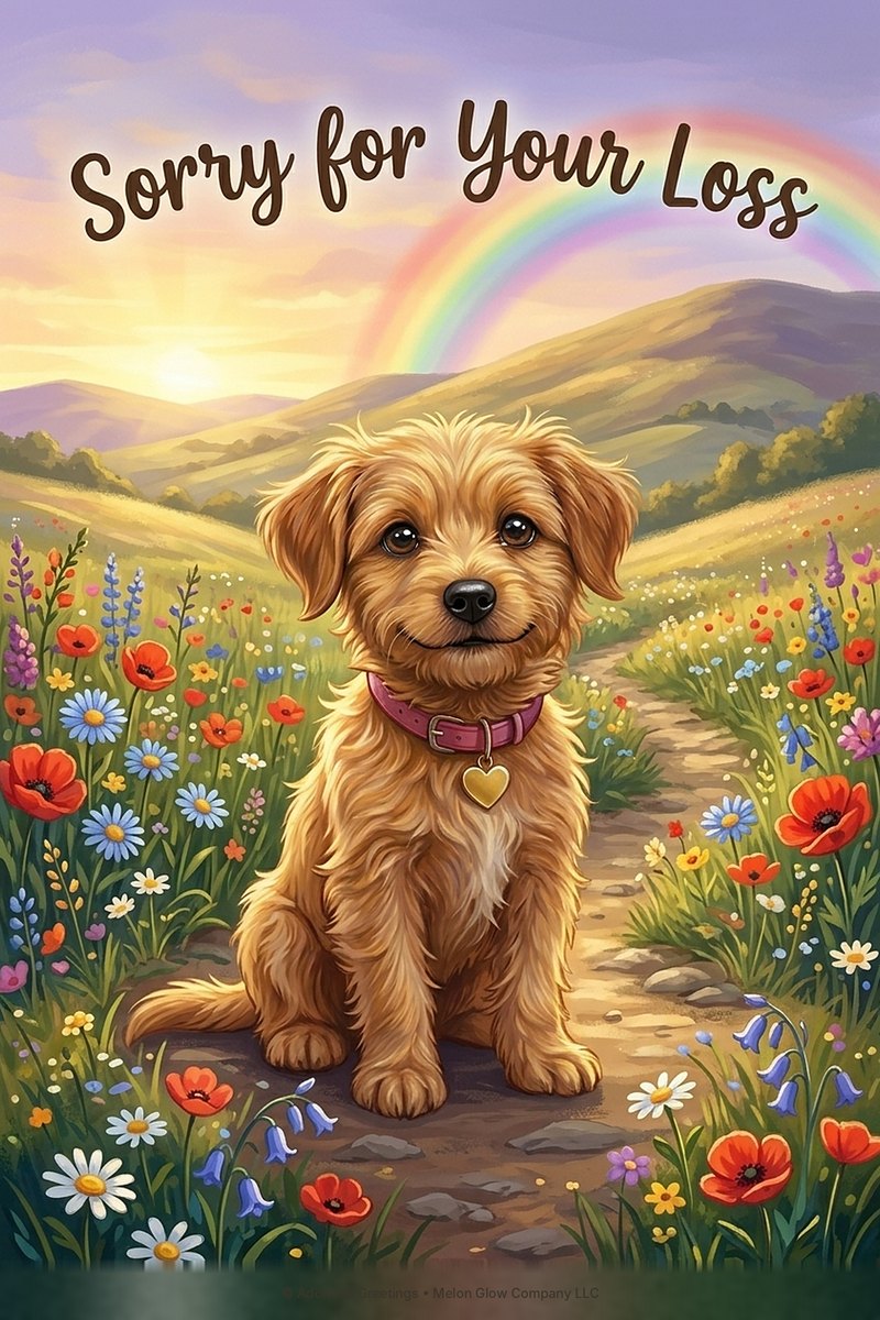 Sorry for Your Loss greeting card by Adorable Greetings