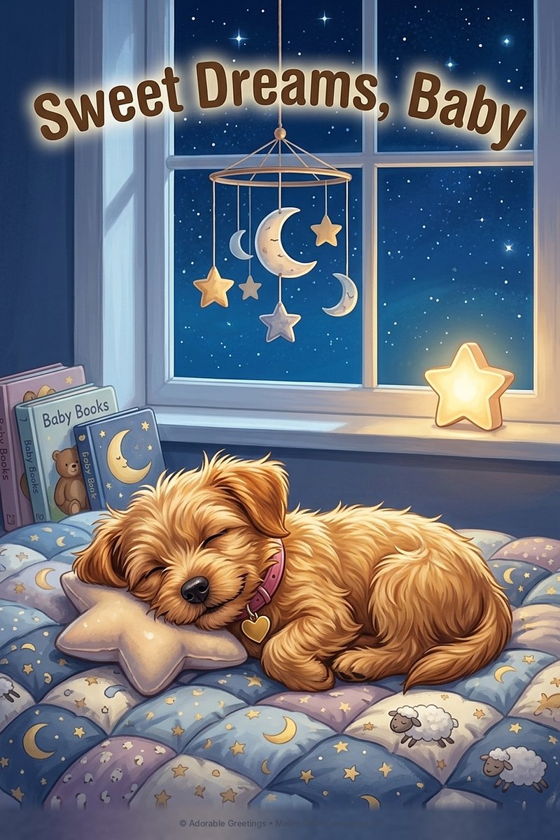Sweet Dreams Baby greeting card by Adorable Greetings