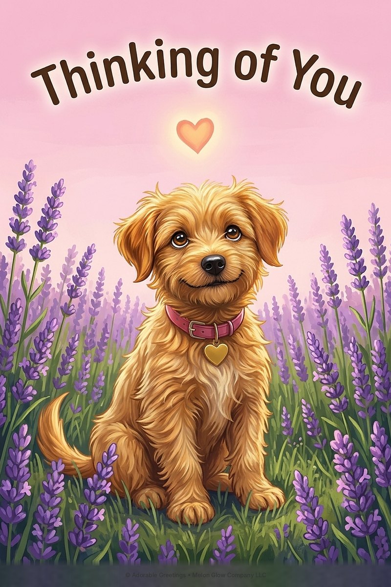 Thinking of You greeting card by Adorable Greetings