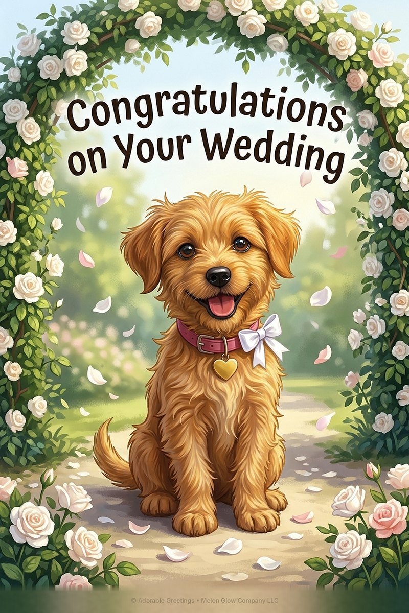 Congratulations on Your Wedding greeting card by Adorable Greetings
