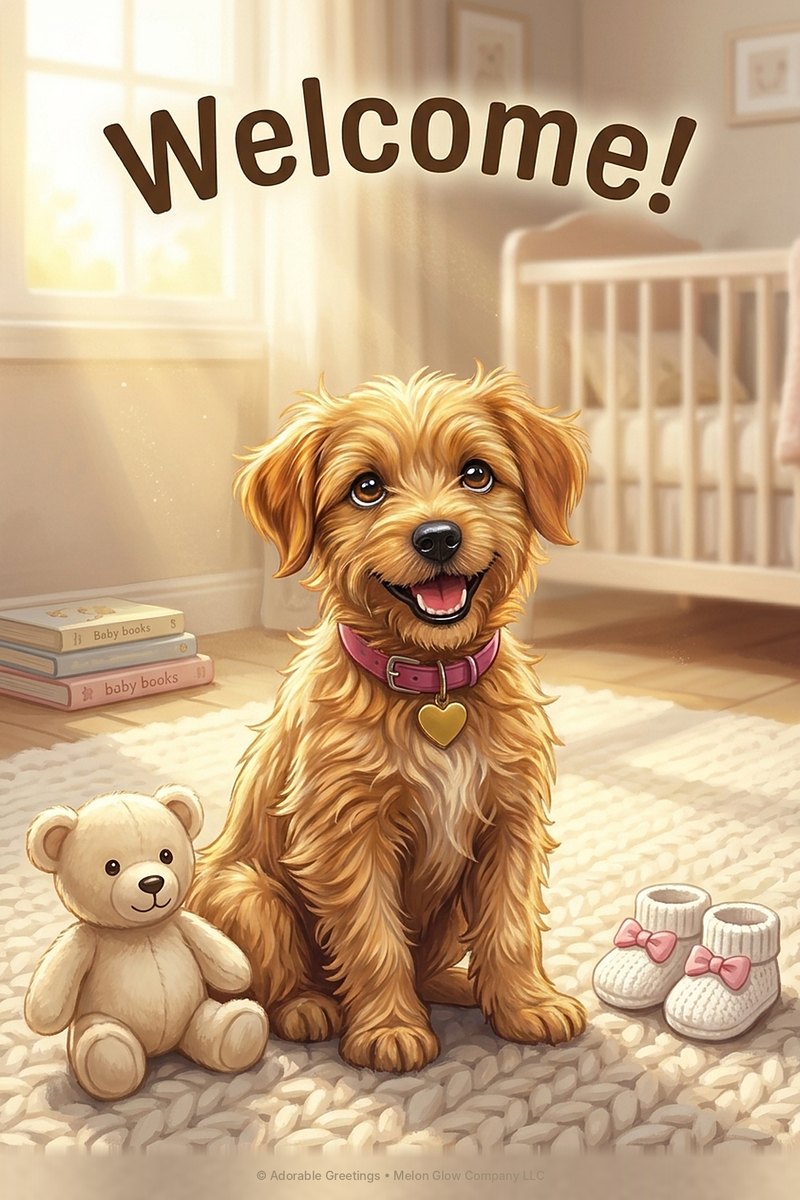 Welcome greeting card by Adorable Greetings
