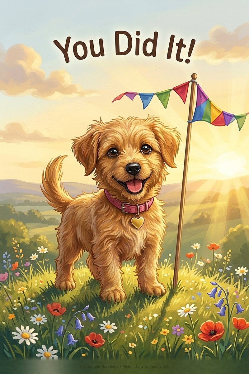 You Did It! greeting card by Adorable Greetings