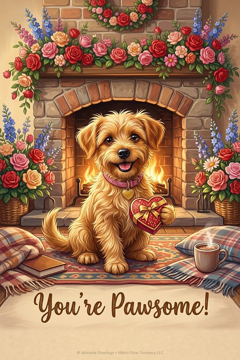 You’re Pawsome greeting card by Adorable Greetings